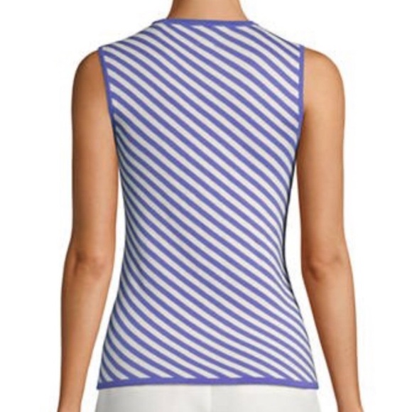 NEW Anne Klein Striped Knit Pullover Top - Picture 2 of 7